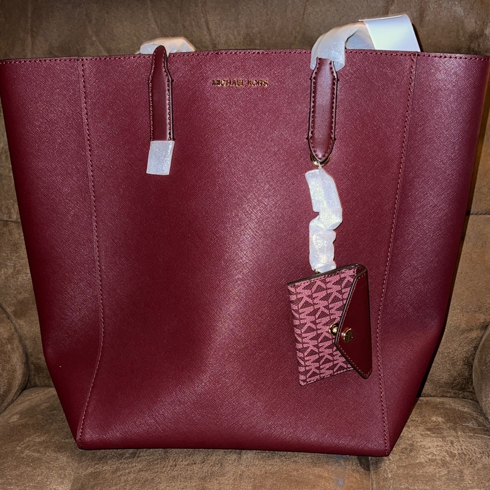 Michael Kors Maroon Tote NWT - Picture 6 of 6